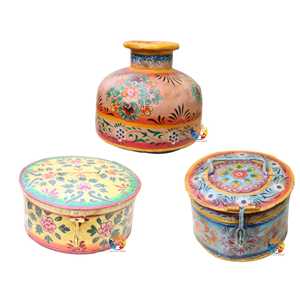 Boîtes de Rangement Décoratives Style Floral Antique Vintage en Fonte Modèle 1 - Product Image 5