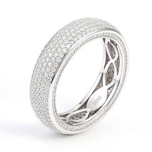 Anillo de Hombre Popular con Incrustaciones de Diamantes Moissanite, Anillo de Compromiso y Boda de Plata de Ley 925 - Product Image 5