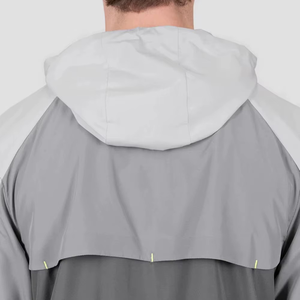 High Quality <b>Lightweight</b> Short Set with Zipper Hooded <b>Jacket</b> Unisex Windbreaker Summer Jogger Shorts For Running Exercise - Product Image 3