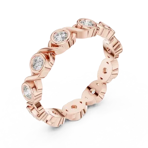 Bague unisexe de luxe en or massif 18 carats avec diamant de laboratoire 0,72 CTW couleur E, taille brillant rond, sertie en clos, avec bande torsadée infini - Product Image 6