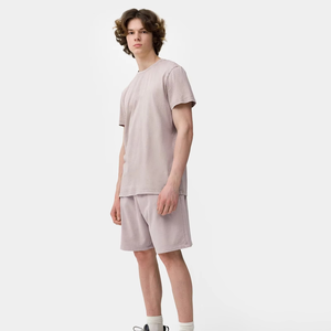 Pantalones Cortos Bermuda de Algodón de Color Sólido para Hombre, Estilo Urbano, Antiarrugas, Cierre con Cordón, Cintura Elástica, Bolsillos Casuales - Product Image 6