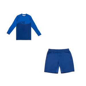 Conjunto de Artes Marciales Mixtas para Niños, Camiseta de Manga Larga y Pantalones Cortos, Algodón Transpirable, Corte Regular, Logotipo Estampado en la Parte Delantera - Product Image 5