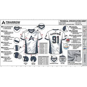 Maillot de sport sublimé OEM, vêtements de sport légers - Product Image 4