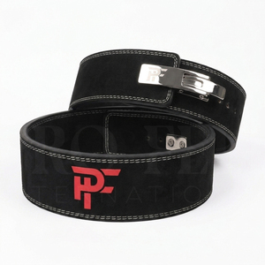 Hot Selling Custom logo Lever <b>Belt</b> Full Grain Leather Weightlifting Stainless Steel Buckle Powerlifting Training Support <b>Belt</b> - Product Image 3