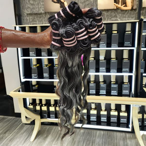 Vente en gros Extensions de cheveux crus de temple indien vierge 100% non transformés Faisceaux de cheveux à donneur unique à des prix compétitifs - Product Image 1