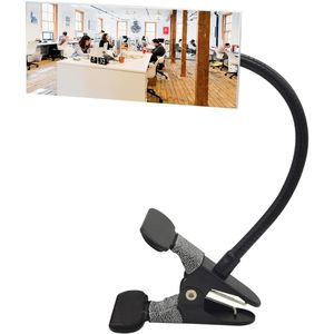 Specchio di Sicurezza Convesso 17x5 cm con Clip per Monitor Retrovisore da Scrivania, Sicurezza Personale Ovunque per Cubicoli - Product Image 1