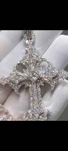 Collar Personalizado con Diamantes Moissanite VVS1, Colgante de Plata 925, Totalmente Cubierto de Diamantes con Engaste Pavé Chapado en Oro - Product Image 2