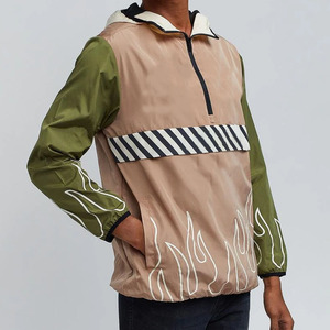 Veste coupe-vent pour homme en gros, imperméable, séchage rapide, polyester, à capuche, vêtements de sport d'extérieur, logo avant, usine OEM - Product Image 5