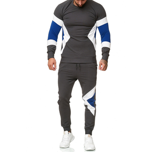 WASONS INTERNATIONAL Survêtement sportif décontracté d'hiver pour homme, avec sweat à capuche à manches longues et pantalon à cordon de serrage, color block - Product Image 1