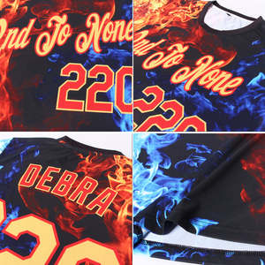 Maillot de baseball personnalisé Fire-Ice, maillots personnalisés avec nom et numéro d'équipe, chemises pour hommes, chemise de sport sublimée, séchage rapide, OEM, été - Product Image 2