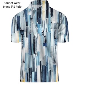Polo d'été à manches courtes imprimé Aop pour hommes - Product Image 1
