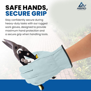 Guantes de Protección de Alta Destreza para Uso en Almacenes, Cuero Suave al Tacto con Diseño de Muñeca Elástica, Guantes Cómodos para Conductor - Product Image 4