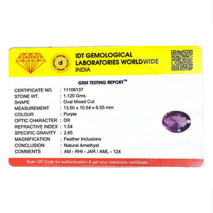 Natural Faceted Oval Amethyst 5.6 Carat Loose Gemstone for Fine Jewelry - Product Image 4