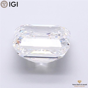 Magnifique solitaire 3,00 carats, couleur D, clarté VS1, taille Asscher, avec diamant de laboratoire CVD certifié IGI pour bague de créateur - Product Image 4