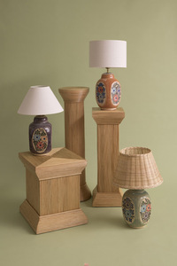 Sofisticado juego de pedestal de ratán, columna de mimbre tejida para exhibir plantas, mueble decorativo para la sala de estar o dormitorio. - Product Image 5