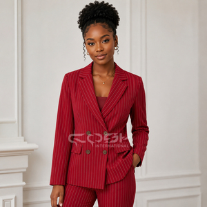 Cosh International - Blazer Bordado para Mujer, Estilo Griego Delta Sigma, Combinación de Dos Colores, para Oficina - Product Image 1