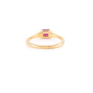 แหวนหมั้นเพชรทับทิมแท้ทองคำ 18K โรสโกลด์ - Product Image 6