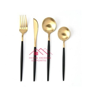 Cuchillo de cocina para boda, cuchara, tenedor, cubiertos dorados de acero inoxidable, cubiertos mate, juego de cubiertos, juego de cubiertos de Metal de mesa, lujo - Product Image 1
