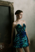 Robe de soirée moulante mini de luxe pour femme, motif floral à sequins, style cocktail, bal de promo, haute qualité, design premium, coupe cœur