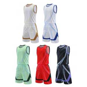 Uniforme de baloncesto sublimado de colores sólidos para equipos, conjunto de uniforme de baloncesto de secado rápido, último diseño de uniforme de baloncesto para hombre - Product Image 4