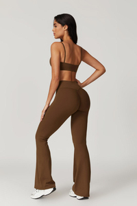 High Demand Brown Zoe Sports <b>Bra</b> 4 Way Stretch <b>Thin</b> <b>Straps</b> Breathable Quick Dry And High Impact Women's Gym Fitness Sports <b>Bra</b> - Product Image 2