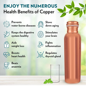 Premium Double Wall Eco-Friendly <b>Copper</b> <b>Drinking</b> <b>Bottle</b> Smooth Finish Easy Grip for Comfortable Everyday Use Buy Direct Supplier - Product Image 3