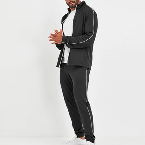 Conjuntos Deportivos de Moda Urbana a Precio Económico, MOQ Bajo, Ropa de Entrenamiento Ajustada, Chaqueta y Pantalones, Ropa Deportiva Informal - Product Image 1