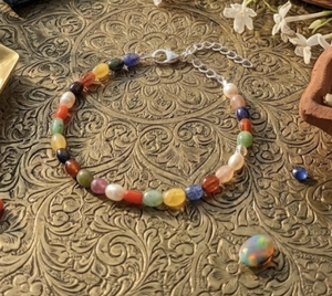 Pulsera de Cuentas Navratan, Aleación de Metales Preciosos, Joyería Unisex de Moda - Product Image 2