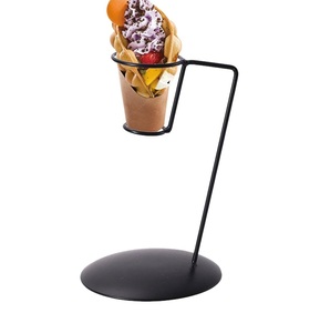 Support à cornets de glace rond en fer forgé, support à cornets en fil métallique, support à snacks, personnalisable, vente chaude - Product Image 1