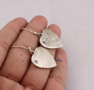 925 Sterling <b>Silver</b> Heart Earrings Minimalist Love Shape <b>Stud</b> Earrings Handmade <b>Silver</b> Jewelry for Women Wholesale Jewelry - Product Image 2