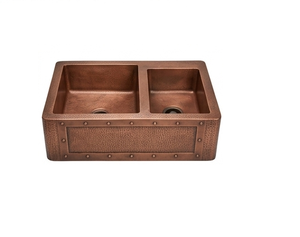 Évier en cuivre antique de forme irrégulière, style traditionnel, couleur personnalisable, logo, lavabo de salle de bain, best-seller pour hôtels et villas, PEETAL - Product Image 5
