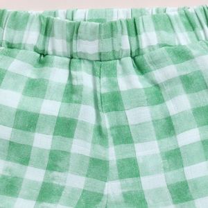 Organic <b>Muslin</b> Jabla Set for <b>Babies</b> Premium Quality Sage Checks Print Clothing Sets - Product Image 6