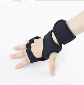 Wholesale Half Finger Sports Fitness Leather <b>Weight</b> Lifting Workout <b>Gloves</b> Lace-Up Closure Durable Anti-slip Unisex Customized - Product Image 4