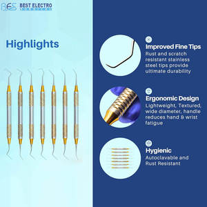 ชุดเครื่องมือขูดหินปูนทางทันตกรรมแบบขายส่ง ยี่ห้อส่วนตัว พร้อมโลโก้สั่งทำได้ สีพื้น - Product Image 4
