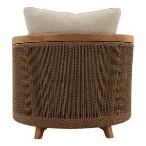 Tumbona de Madera de Teca Sólida de Primera Calidad con Cojín Suave, Tumbona para Exteriores para Piscina, Playa, Resort y Hotel - Product Image 4