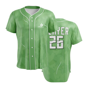 Camiseta de Béisbol para Mujer, Tallas Grandes, Tejido de Malla Transpirable, Cierre con Botones, Impresión de Logotipo Personalizado, Suministro de Fábrica OEM ODM - Product Image 3