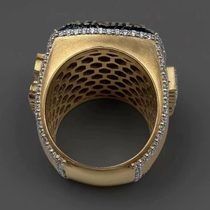 Fashionable Moissanite Hip Hop <b>Ring</b> in 925 <b>Silver</b> for Women <b>Men</b> Unisex Stylish Sparkling Jewellery for Streetwear and Special - Product Image 4