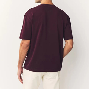 Camiseta de Cuello Redondo Extra Grande para Hombre, 100% Algodón Tejido, Lisa, Informal, con Logotipo Personalizado, Impresión por Serigrafía, OEM, Venta al Por Mayor - Product Image 5