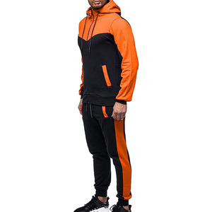 Men's Athletic Tracksuit <b>Set</b> Full Zip Hooded Sweatshirt with Jogger Pants Running Gym Sportswear Daily Outfit - Product Image 3