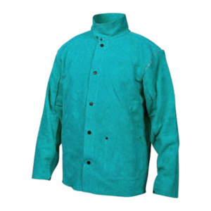 Veste de soudeur en cuir de vachette pleine fleur de qualité supérieure, résistante, vêtements de protection individuelle pour la construction, vêtements de sécurité pour le corps - Product Image 3