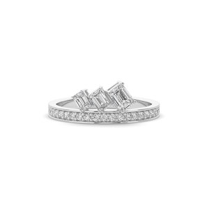 IGI Certified 2 Ct <b>Emerald</b> Cut Lab Grown Diamond <b>Ring</b> 925 <b>Silver</b> Luxury Women's Unique Style Lightweight Brilliant Cut Wedding - Product Image 3