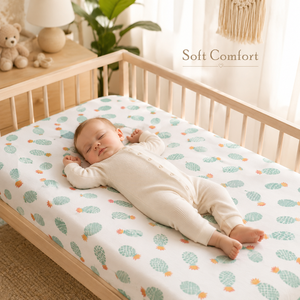 Organic Cotton Custom Crib Sheet Bedding | Private Label Nursery Fitted Mattress Cover Soft Breathable Baby Sheet Set OEM Supply - Product Image 2