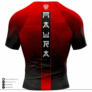 Camiseta de Compresión Unisex para BJJ y MMA, Transpirable, Antibacteriana, con Logotipo Personalizado, Manga Corta, Jiu Jitsu, Sublimación al por Mayor - Product Image 6