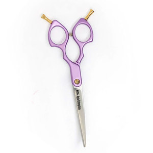 Pet Hair Cutting Shears with Ergonomic Handle Blunt Safety Tips Curved Blade for <b>Dogs</b> 6-Inch Purple Curve <b>Dog</b> Grooming <b>Scissors</b> - Product Image 5