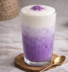 Panecillos de mochi con polvo de yam morado, té con leche Ube Latte, gran éxito de ventas, 18 meses de duración, venta al por mayor B2B, precio competitivo OEM - Product Image 3