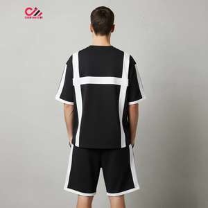 Summer Men Sets <b>Short</b> Sleeve T Shirts Wide Leg <b>Shorts</b> Two Piece Suits Breathable Man Casual Loose <b>Shorts</b> and Shirts Set 2026 - Product Image 2