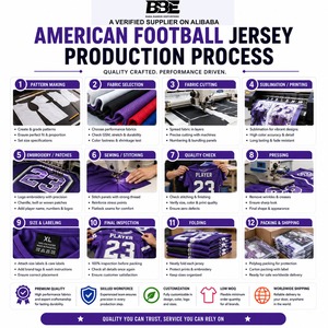 Camiseta de Fútbol Americano BBE Unisex sin Cuello, Manga Corta, 100% Poliéster, Transpirable, con Logotipo Personalizado Impreso en la Parte Delantera y Trasera, para Verano - Product Image 4