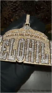 Colgante Iced Out con forma de casa, estilo Hip Hop, de plata 925, con logotipo de letra 3D personalizado, colgante de moissanita para hombre y mujer - Product Image 5