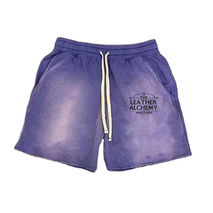 Shorts décontractés pour femmes, délavés à l'acide, avec cordon de serrage, coupe ample, tissu respirant et léger, taille élastique, pour l'extérieur, l'été, mode - Product Image 1