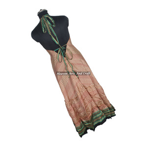 Nuevo Vestido Largo Bohemio de Verano para Mujer, Estilo Vintage, de Seda, Cuello en V, Sin Mangas, Multicolor, Ropa de Playa - Product Image 5